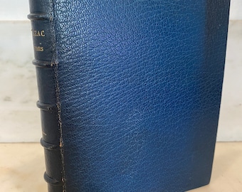 Balzac, Maximes, Arthur L Humphreys, 1912, French and English Edition, Blue Leather Book