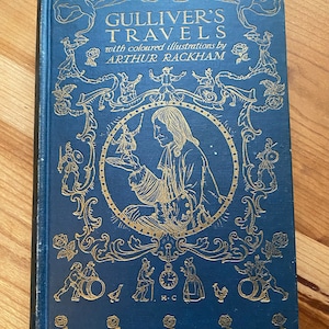 Los viajes de Gulliver, Jonathan Swift, ilustrado por Arthur Rackham, primera edición, libro infantil raro, JM Dent & Co, 1909