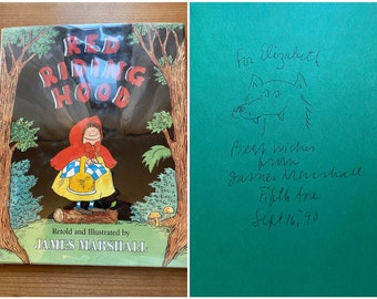 Signed * Red Riding Hood, James Marshall, Whiteside Limited, Toronto, 1987 First Edition, Signed with Original Illustration