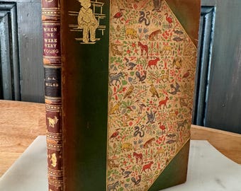 When We Were Very Young, A A Milne, Illustrated Ernest H Shepard, Sangorski and Sutcliffe, Fine Leather Binding, 1926