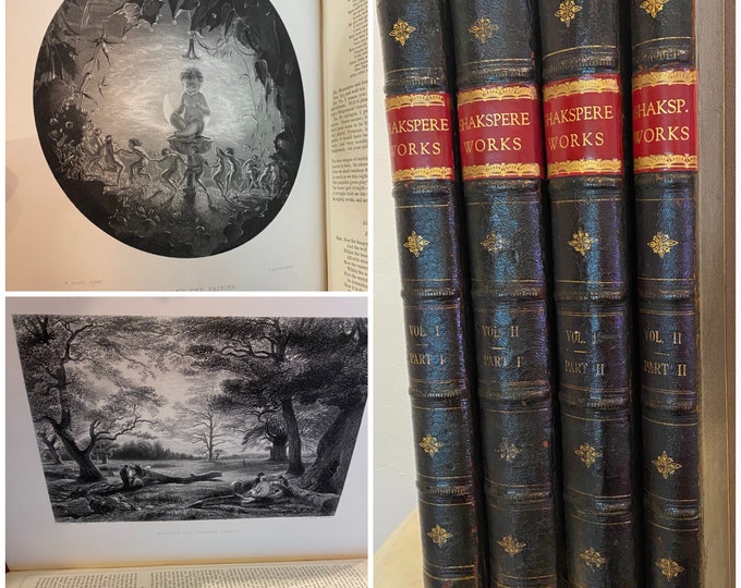 Featured listing image: Folio Size The Works of Shakspere, Imperial Edition, Charles Knight, Virtue & Company, 1824, Shakespeare's Complete Works