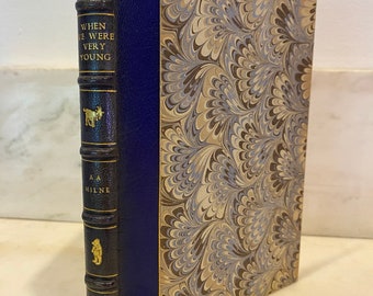 When We Were Very Young, A A Milne, Illustrated Ernest H Shepard, 1956, Jarrold and Sons Limited, Fine Leather Binding