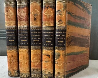 A History of the Earth and Animated Nature, Oliver Goldsmith, 1825, 5 Volume Set
