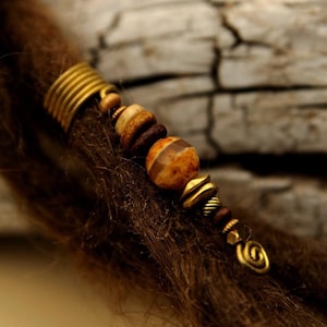 Perline per rasta fatte a mano in filo metallico in stile boho - gioielli per rasta, accessori hippie, accessori per capelli da festival