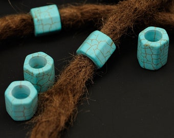 Set of 2 dreadlock beads | Turqoise | Dreadbead | Dread jewelry | Loc jewelry