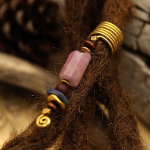 Perline per rasta fatte a mano in filo metallico in stile boho - gioielli per rasta, accessori hippie, accessori per capelli da festival