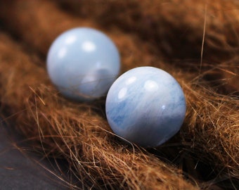 Set of 2 Gemstone Beads for Dreads | Dreadlock Beads | Gemstone Dreadbeads | Aquamarine | Dreadjewelry | Loc Beads