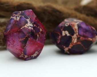 Set of 2 dreadlock beads | Purple emperor Jasper | Dreadbead | Dread jewelry | Loc jewelry