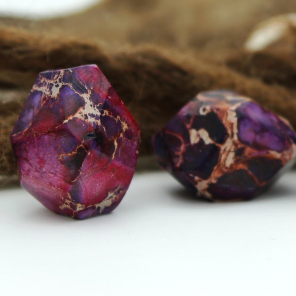 Set of 2 dreadlock beads | Purple emperor Jasper | Dreadbead | Dread jewelry | Loc jewelry