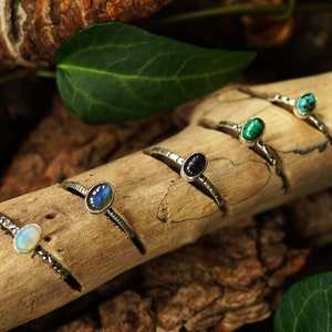 Minimalist 925 silver ring | Silver ring with gemstone | Simple real silver ring | Silver ring with various stones