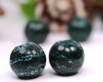 Set of 2 dreadlock beads | Green Dyied Spar | Dreadbead | Dread jewelry | Loc jewelry