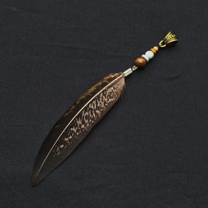 Dread jewelry with feather | Dreadperle | Ethno Dreadlock Pearl | Hippie Jewelry