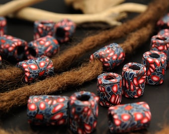Dreadlock Beads | Fimo Dread Beads | Dread Jewelry | Colorful Dread Jewelry Fimo Beads Dreadlocks | Hippie Jewelry | Boho Dread Beads