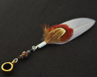 Haarschmuck für Dreads, Dreadschmuck, Feather for Dreadlocks