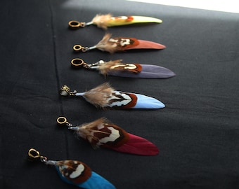 Dreadschmuck, Loc Jewelry, Feather Jewelry for Dreads, Dread Beads, Real Natural Feathers