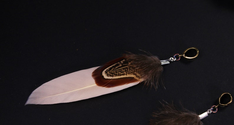 Dread Feather, Pendant with Feather, Natural Feather Jewelry image 4