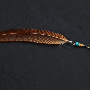 Dread jewelry with feather | Dreadperle | Ethno Dreadlock Pearl | Hippie Jewelry