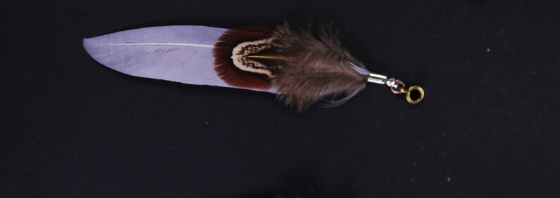 Dread Feather, Pendant with Feather, Natural Feather Jewelry image 6