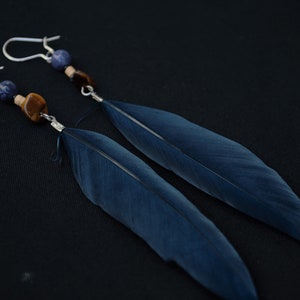 Boho jewelry, feather earrings, hippie, tribal