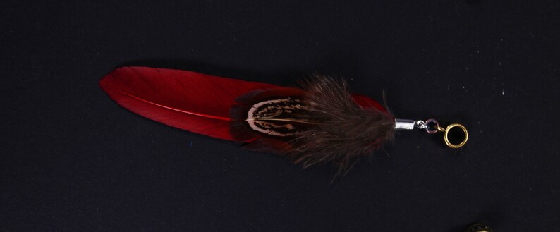 Dread Feather, Pendant with Feather, Natural Feather Jewelry image 7