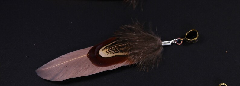 Dread Feather, Pendant with Feather, Natural Feather Jewelry image 5