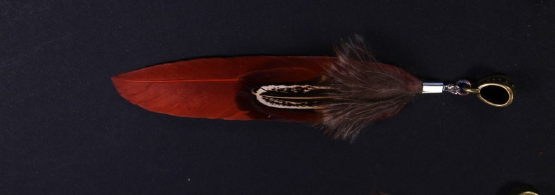 Dread Feather, Pendant with Feather, Natural Feather Jewelry image 8