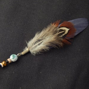 Dreadlock Bead with Feather | Dreadlock Feather | Loc Jewelry | Dreadschmuck