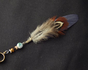 Perle de dreadlock avec | plumes Dreadlock Feather | Loc Jewelry | Bijoux redoutables