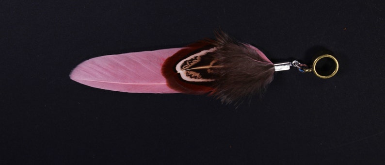 Dread Feather, Pendant with Feather, Natural Feather Jewelry image 9