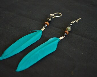 Feather Earrings, Feather Jewelry, Earrings