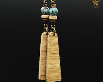 Holz Ohrringe aus Eiche | Naturschmuck | Holzschmuck | Natur Ohrringe | Bohemian