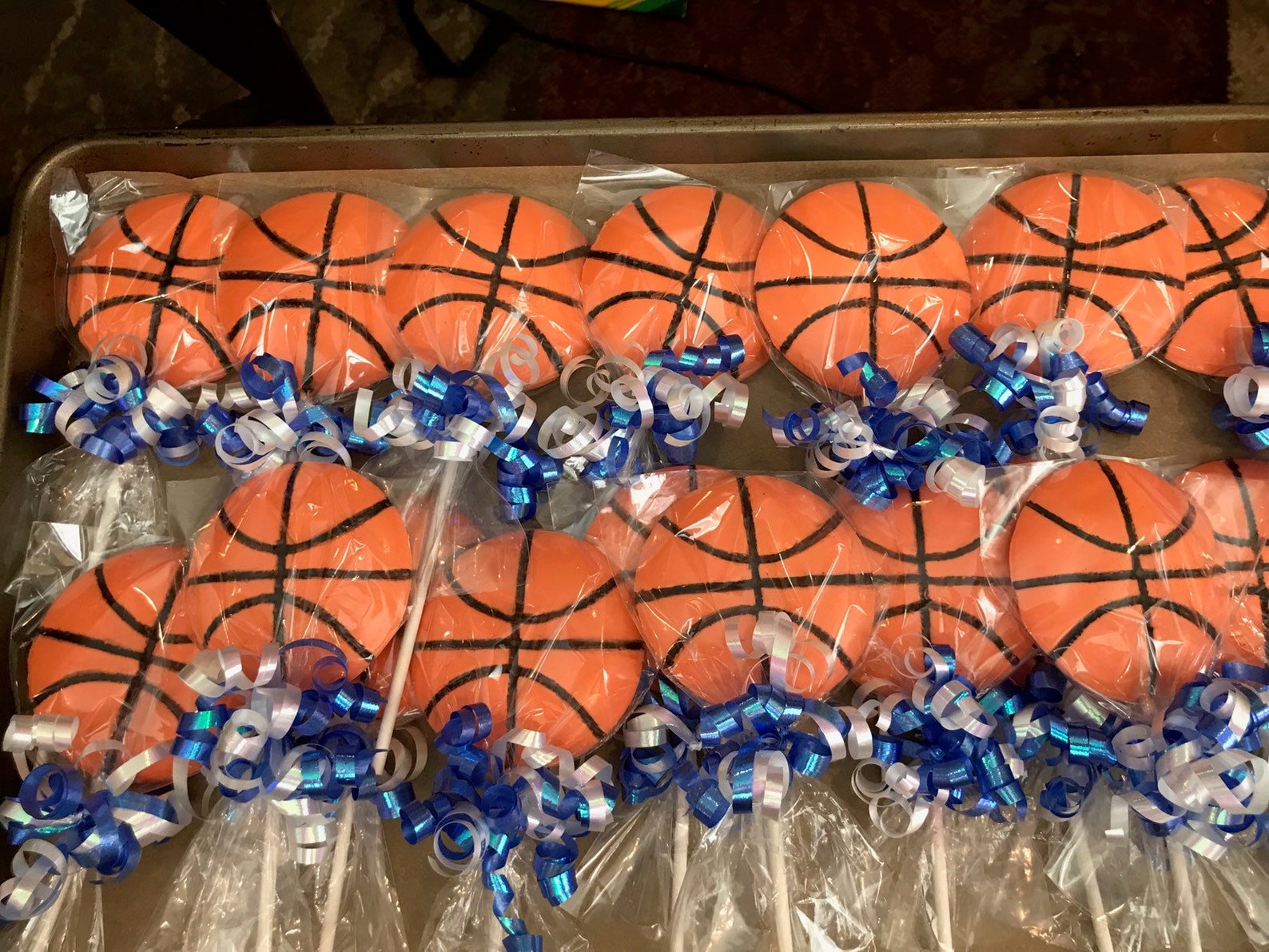 Basketball Chocolate Lollipop Etsy