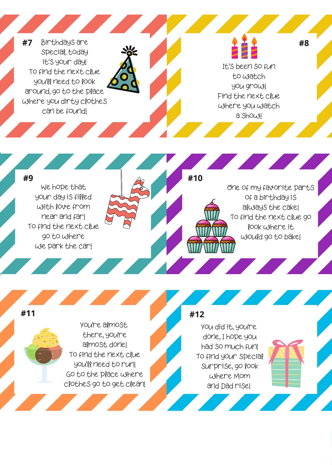 Kids Birthday Scavenger Hunt Birthday Party Game Fun at Etsy