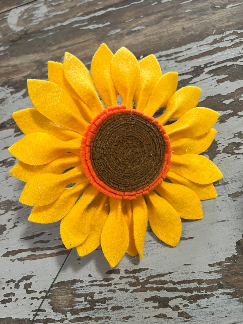 Sunflower Stem Craft Kit, Spring Tablescapes, Felt Fun at Home, Fun Adults & Kids image 4