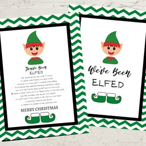 You&#39;ve Been Elf-ed, Christmas Game, Fun at Home, Printable, Christmas Party, Instant Download