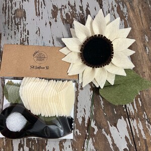 Sunflower Stem Craft Kit, Spring Tablescapes, Felt Fun at Home, Fun Adults & Kids image 5