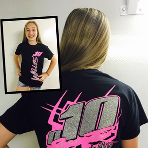 Custom Racing Shirt, Pit Crew, Dirt Track Shirt, Motorcycle Racing, BMX Racing, Go Kart Racing, MotoCross Racing, Drag Racing Teams