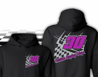 Sudadera con capucha de carreras, sudadera de carreras personalizada para carreras de pista de tierra y carreras de arrancones, mamá, esposa, novia o hermana, fiesta de cumpleaños de carreras