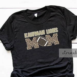 Bling Football & Cheer Shirt, Glitter  Football Mom, Football Grandma, Personalized Football Shirt, Football Aunt,  Football Girlfriend