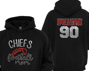 Bling Football  & Cheer Hoodie, Football Hoodie, Raglan Football Sister, Personalized Football Shirt, Friday Night Lights, Football Shirt