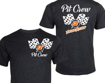 Custom Racing Shirt, Pit Crew, Dirt Track Shirt, Motorcycle Racing, BMX Racing, Go Kart Racing, MotoCross Racing, Drag Racing Teams