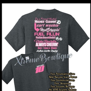 Custom Racing Shirt, Pit Crew Shirt, Dirt Track Shirt, Motorcycle Racing, BMX Racing, Go Kart Racing, MotoCross Racing, Drag Racing Teams