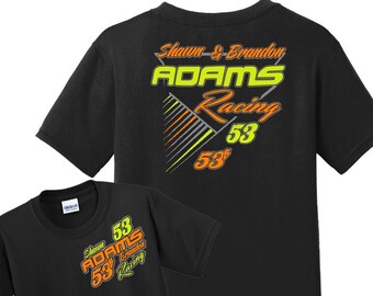 Custom Racing Shirt, Pit Crew, Dirt Track Shirt, Motorcycle Racing, BMX Racing, Go Kart Racing, MotoCross Racing, Drag Racing Teams