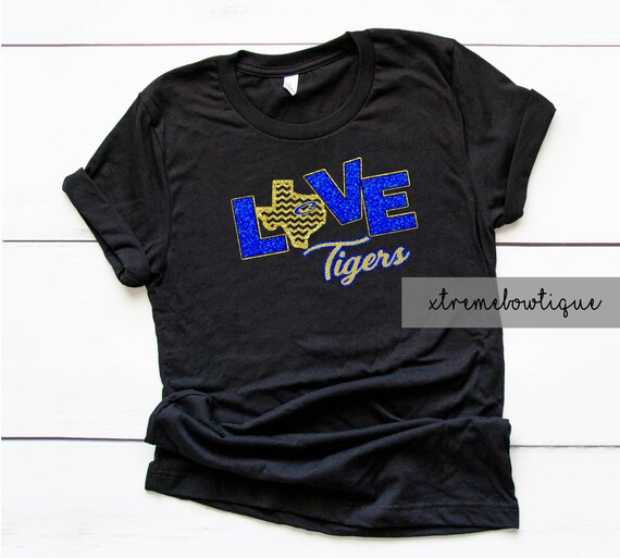 Football Bow Bling Tigers Tee Football Bow Bling Tigers Tee