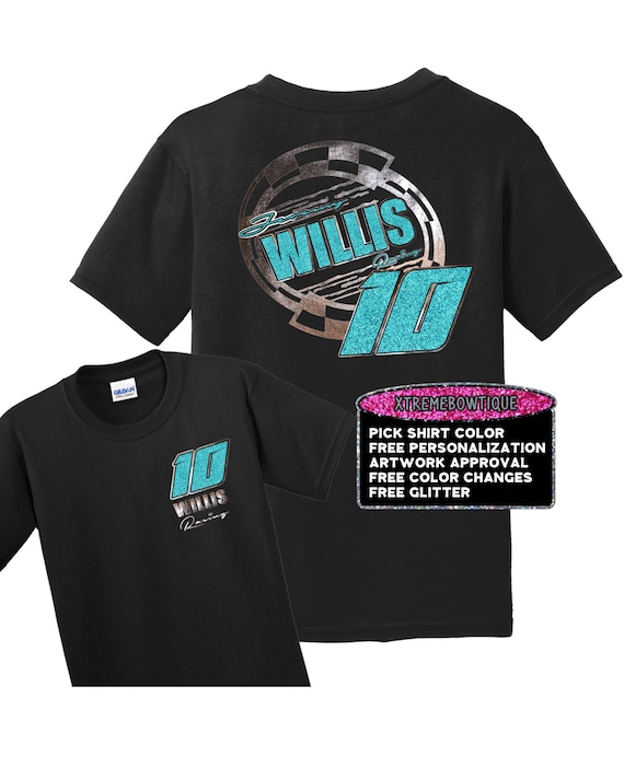 Custom Racing Shirt, Pit Crew, Dirt Track Shirt, Motorcycle Racing, BMX Racing, Go Kart Racing, MotoCross Racing, Drag Racing Teams