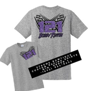 Custom Racing Shirt, Pit Crew Shirt, Dirt Track Shirt, Motorcycle Racing, BMX Racing, Go Kart Racing, MotoCross Racing, Drag Racing Teams