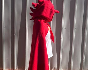 Fleece Cozy Dragon Hood Cape
