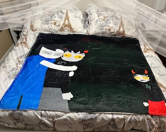 Throw Blanket Hugging Characters