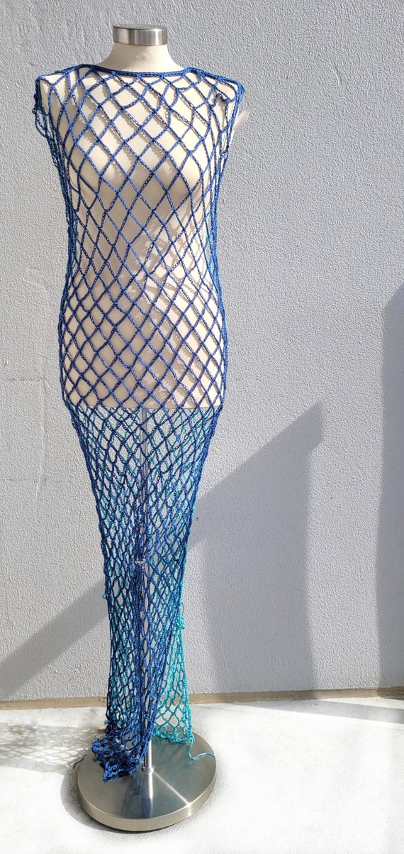 Crochet Fishnet Maxi Dress