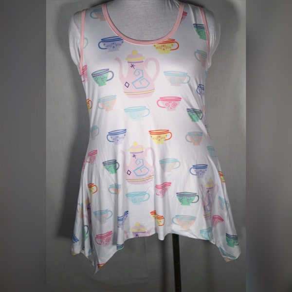 Ready to Ship - Size Large - Disney World Teacup Inspired Drop Side Tunic